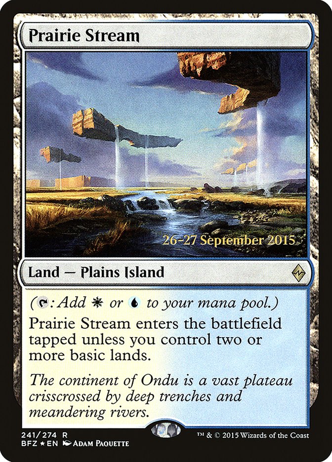 Prairie Stream [Battle for Zendikar Prerelease Promos] | Lots Moore NSW