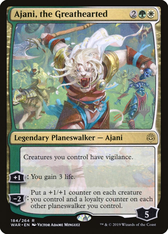 Ajani, the Greathearted (Promo Pack) [War of the Spark Promos] | Lots Moore NSW