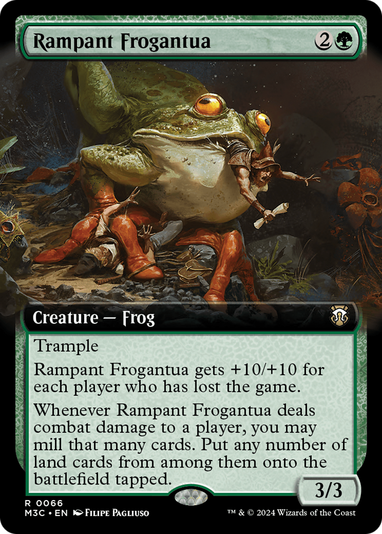 Rampant Frogantua (Extended Art) (Ripple Foil) [Modern Horizons 3 Commander] | Lots Moore NSW