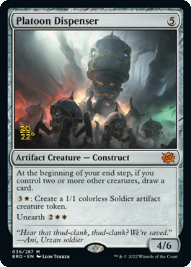 Platoon Dispenser [The Brothers' War Prerelease Promos] | Lots Moore NSW