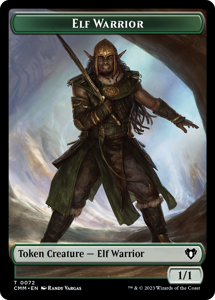 Elf Warrior // Cleric Double-Sided Token [Commander Masters Tokens] | Lots Moore NSW