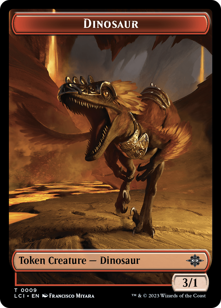 Gnome // Dinosaur (0009) Double-Sided Token [The Lost Caverns of Ixalan Tokens] | Lots Moore NSW