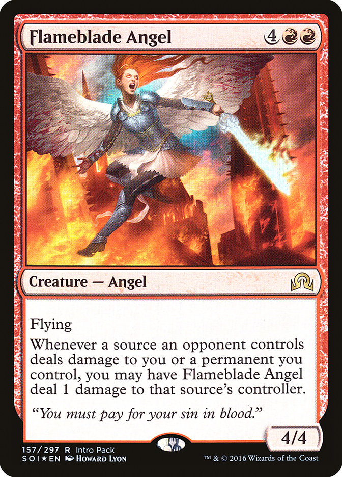 Flameblade Angel (Intro Pack) [Shadows over Innistrad Promos] | Lots Moore NSW