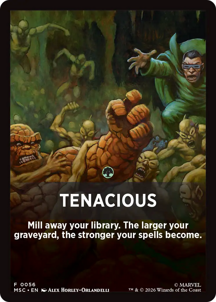 Tenacious Theme Card [Marvel Super Heroes Commander] | Lots Moore NSW