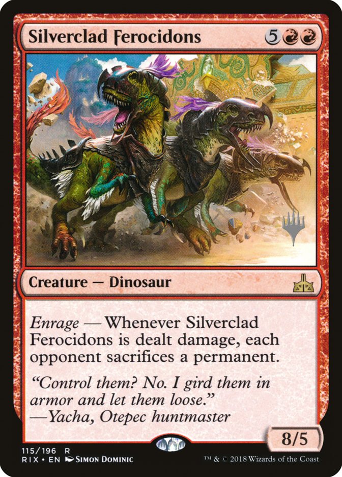 Silverclad Ferocidons (Promo Pack) [Rivals of Ixalan Promos] | Lots Moore NSW