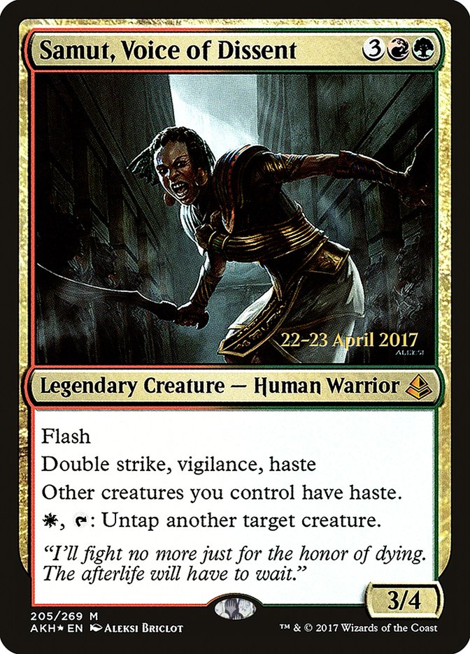 Samut, Voice of Dissent [Amonkhet Prerelease Promos] | Lots Moore NSW