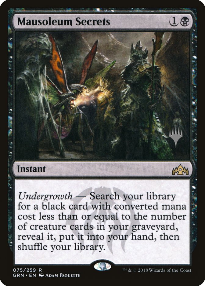 Mausoleum Secrets (Promo Pack) [Guilds of Ravnica Promos] | Lots Moore NSW