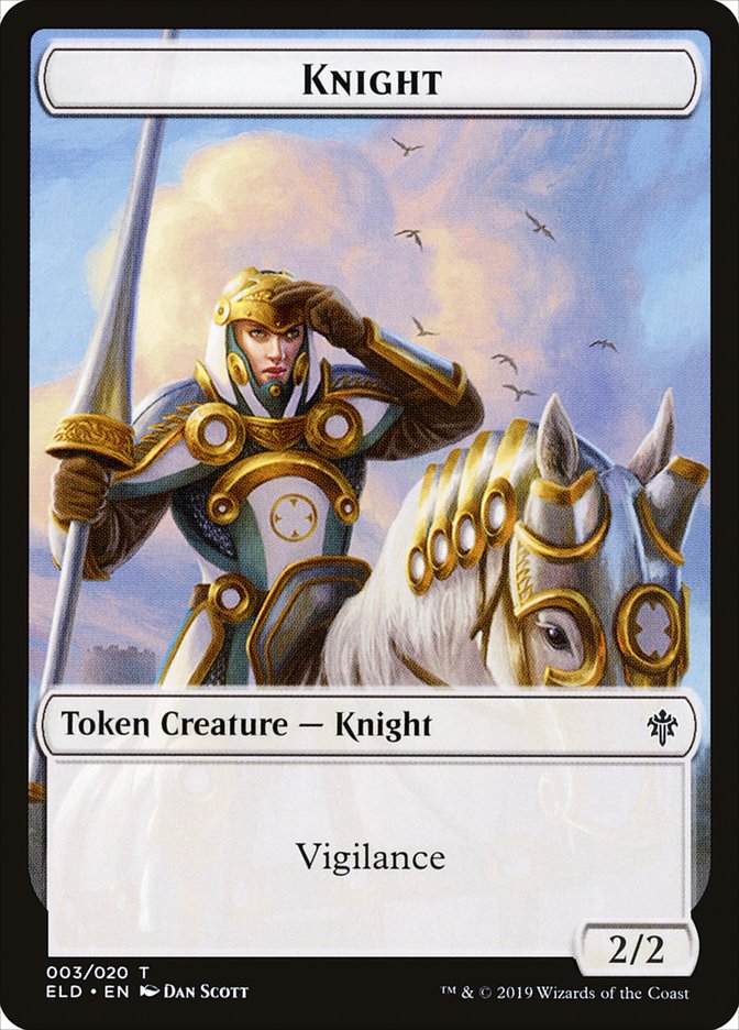 Knight Token [Throne of Eldraine Tokens] | Lots Moore NSW