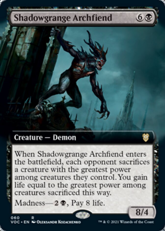 Shadowgrange Archfiend (Extended Art) [Innistrad: Crimson Vow Commander] | Lots Moore NSW