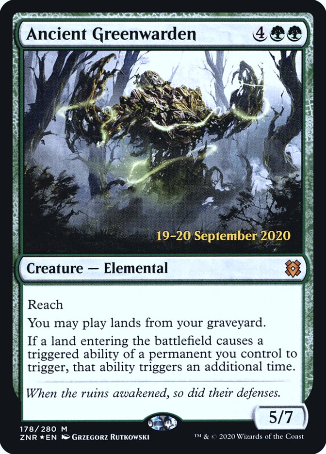 Ancient Greenwarden [Zendikar Rising Prerelease Promos] | Lots Moore NSW