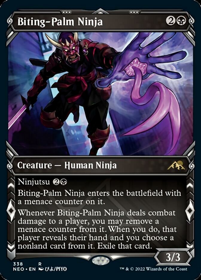 Biting-Palm Ninja (Showcase Ninja) [Kamigawa: Neon Dynasty] | Lots Moore NSW