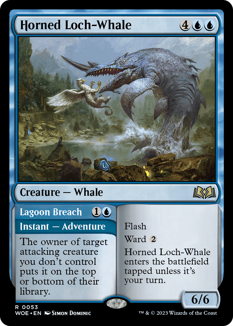 Horned Loch-Whale // Lagoon Breach [Wilds of Eldraine] | Lots Moore NSW