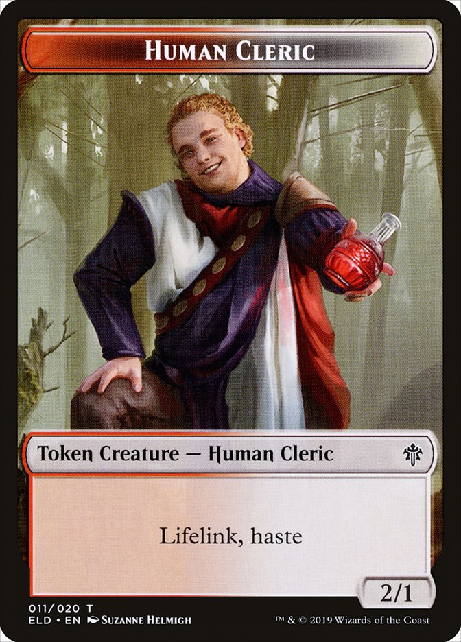 Human Cleric Token [Throne of Eldraine Tokens] | Lots Moore NSW