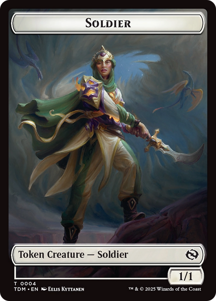 Solider (0004) // Solider (0005) Double-Sided Token [Tarkir: Dragonstorm Tokens] | Lots Moore NSW