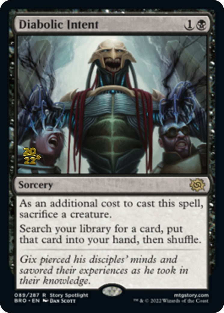 Diabolic Intent [The Brothers' War Prerelease Promos] | Lots Moore NSW