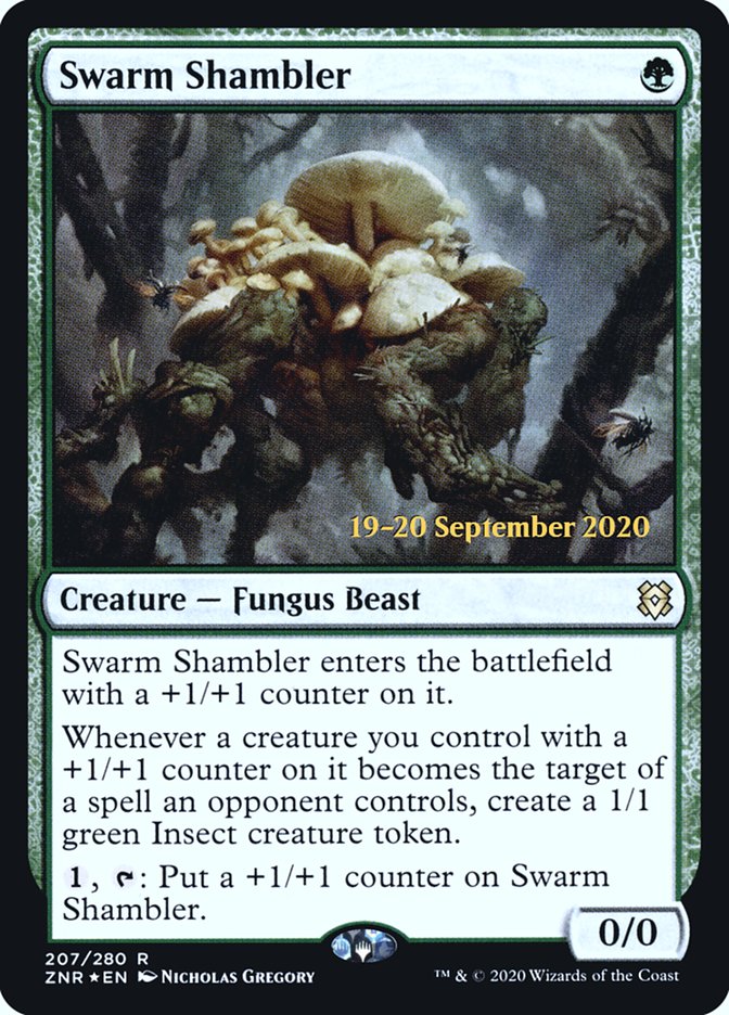 Swarm Shambler [Zendikar Rising Prerelease Promos] | Lots Moore NSW