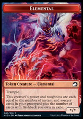 Human // Elemental Double-Sided Token [Innistrad: Midnight Hunt Tokens] | Lots Moore NSW