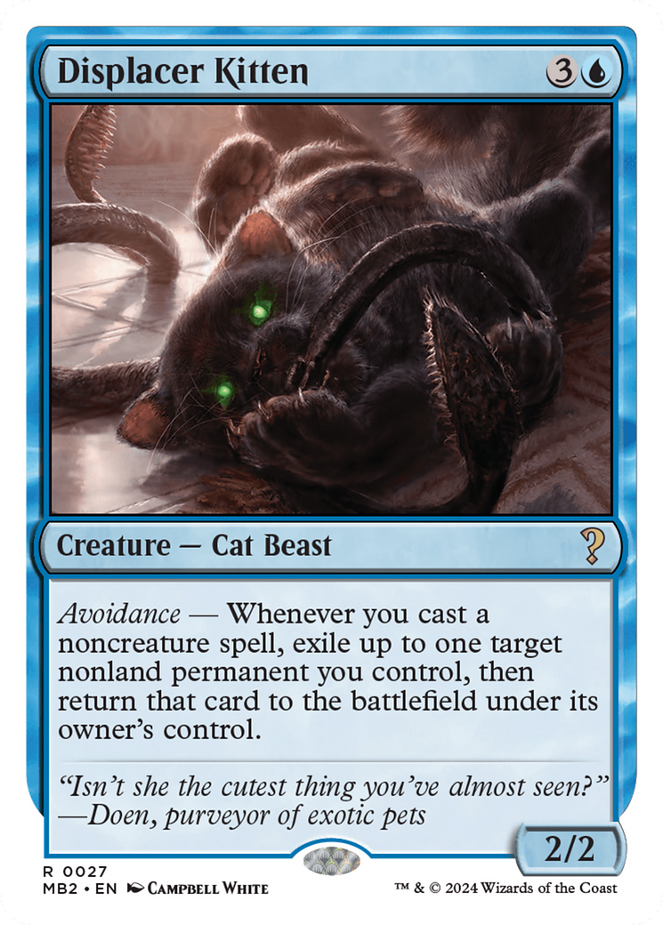 Displacer Kitten (White Border) [Mystery Booster 2] | Lots Moore NSW