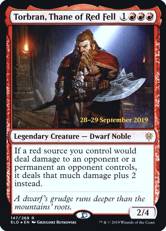 Torbran, Thane of Red Fell [Throne of Eldraine Prerelease Promos] | Lots Moore NSW