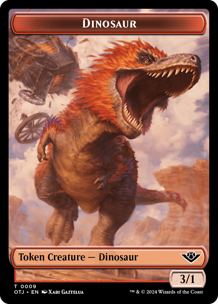 Dinosaur Token [Outlaws of Thunder Junction Tokens] | Lots Moore NSW