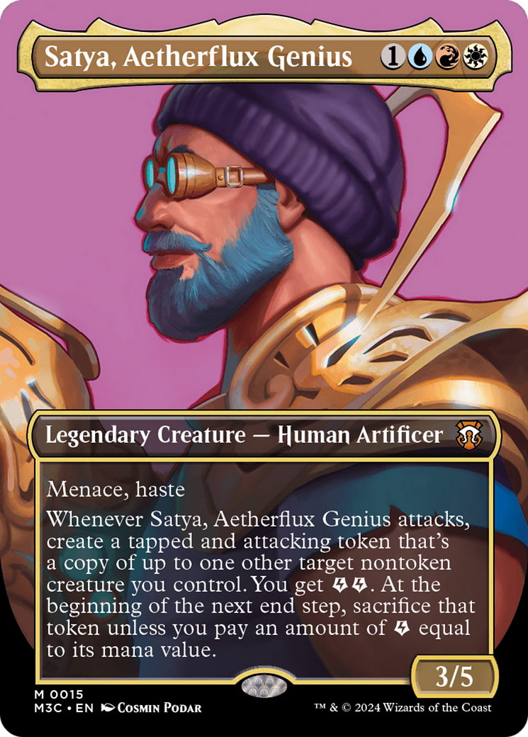 Satya, Aetherflux Genius (Borderless) [Modern Horizons 3 Commander] | Lots Moore NSW