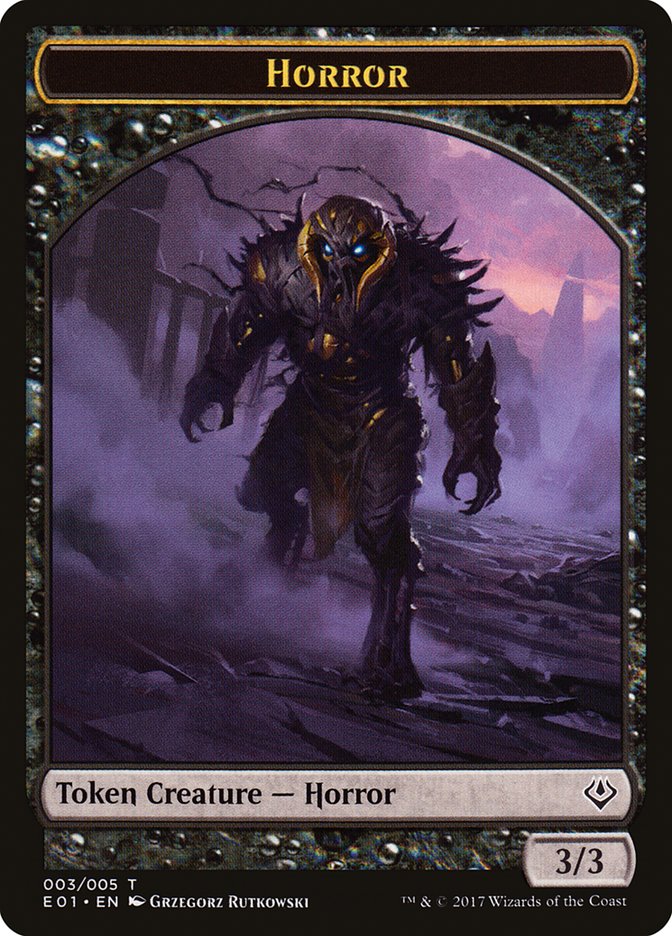 Horror // Zombie Double-Sided Token [Archenemy: Nicol Bolas Tokens] | Lots Moore NSW