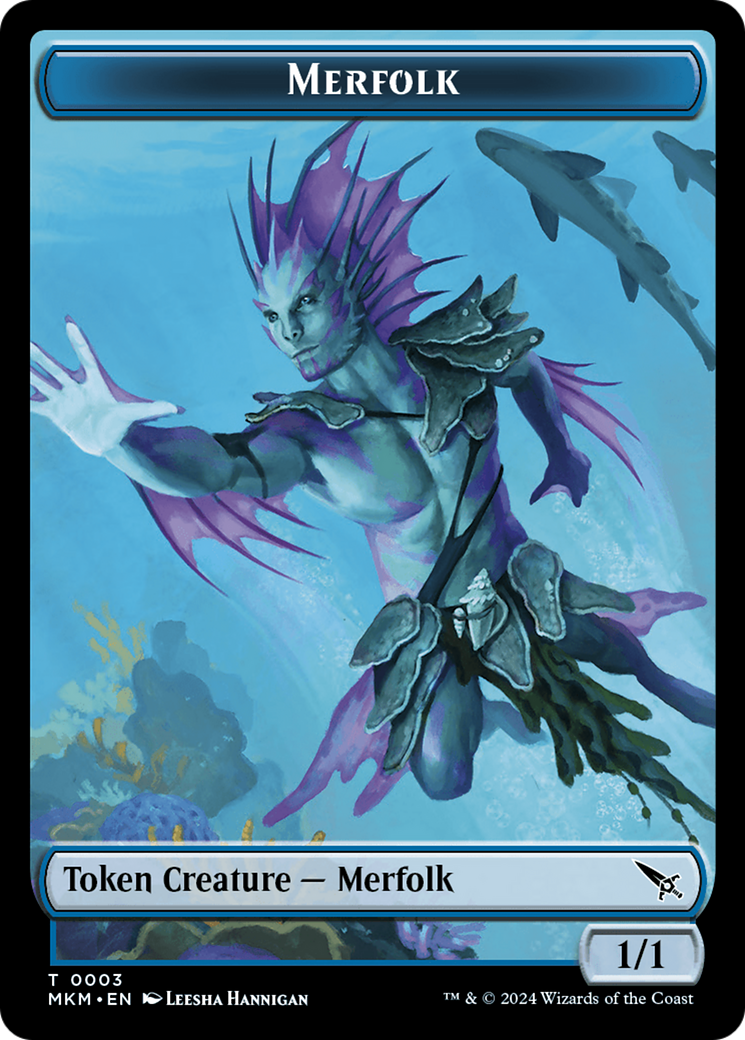 Detective // Merfolk Double-Sided Token [Murders at Karlov Manor Tokens] | Lots Moore NSW