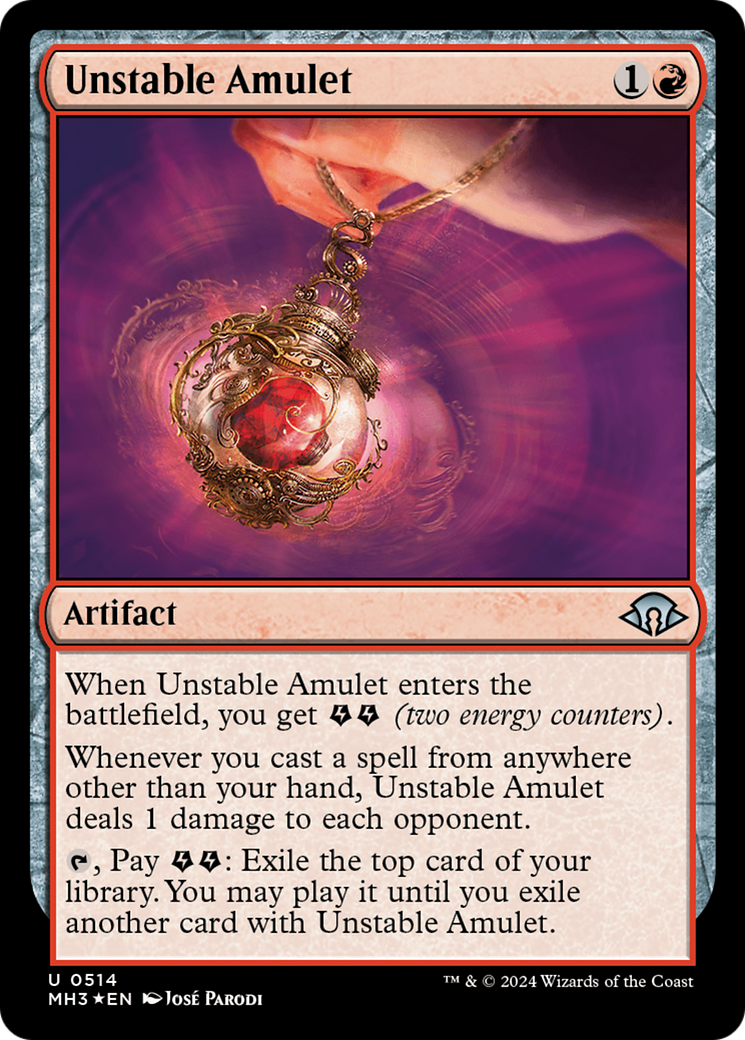 Unstable Amulet (Ripple Foil) [Modern Horizons 3] | Lots Moore NSW