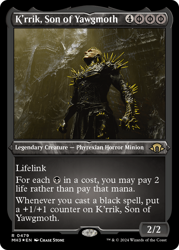 K'rrik, Son of Yawgmoth (Foil Etched) [Modern Horizons 3] | Lots Moore NSW