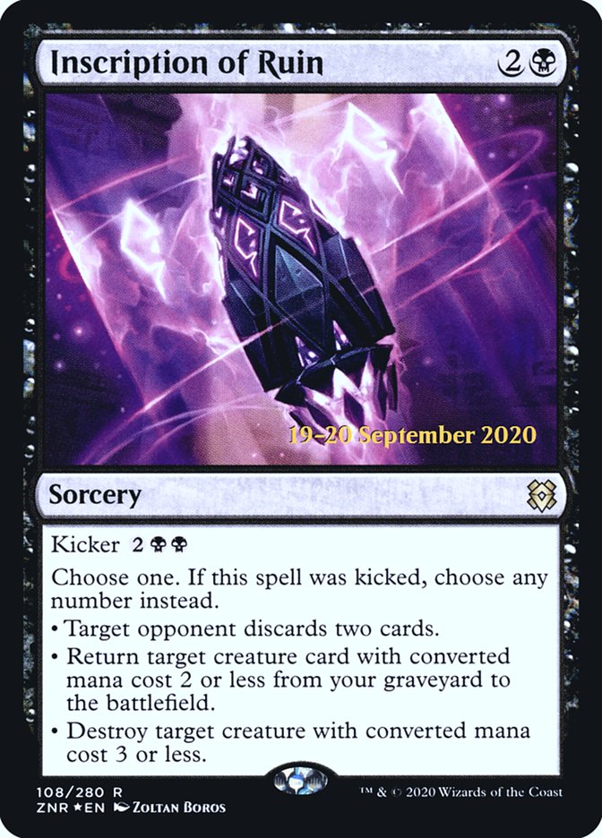 Inscription of Ruin [Zendikar Rising Prerelease Promos] | Lots Moore NSW
