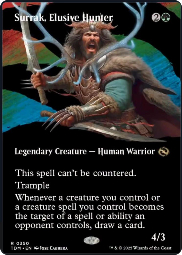 Surrak, Elusive Hunter (Borderless) [Tarkir: Dragonstorm] | Lots Moore NSW