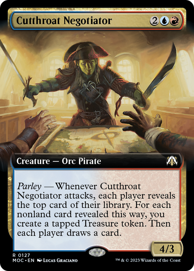 Cutthroat Negotiator (Extended Art) [March of the Machine Commander] | Lots Moore NSW