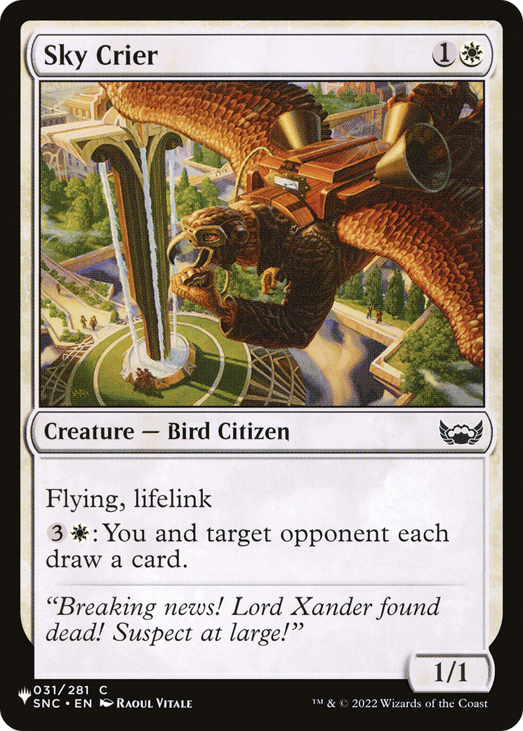 Sky Crier [The List] | Lots Moore NSW