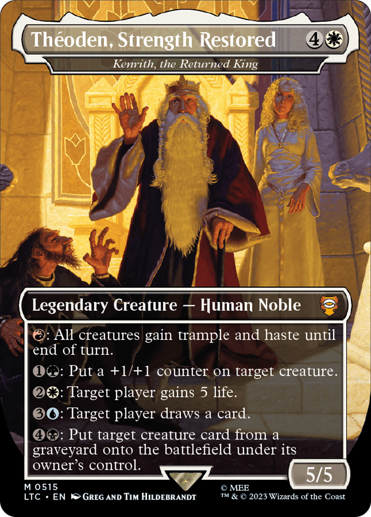 Theoden, Strength Restored - Kenrith, the Returned King (Borderless) [The Lord of the Rings: Tales of Middle-Earth Commander] | Lots Moore NSW