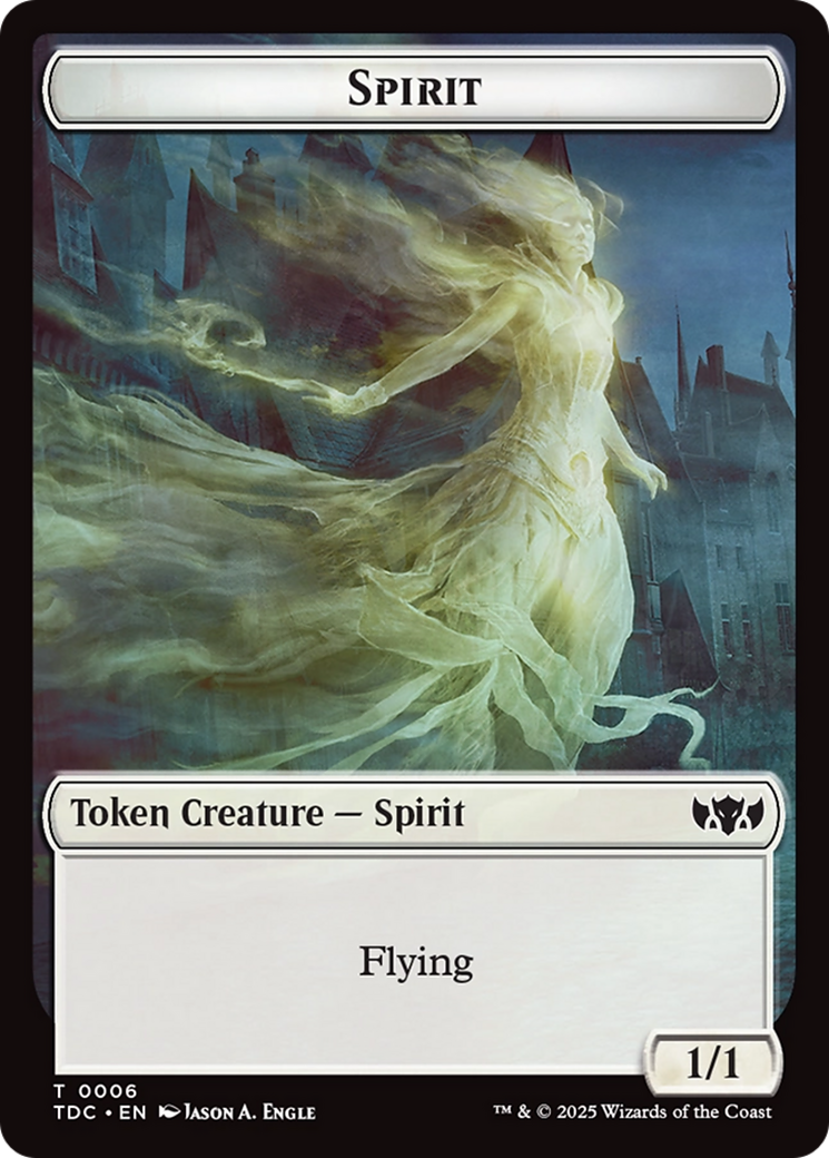 Angel // Spirit Double-Sided Token [Tarkir: Dragonstorm Commander Tokens] | Lots Moore NSW