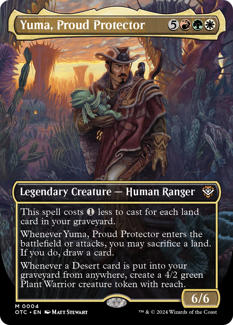 Yuma, Proud Protector (Borderless) [Outlaws of Thunder Junction Commander] | Lots Moore NSW