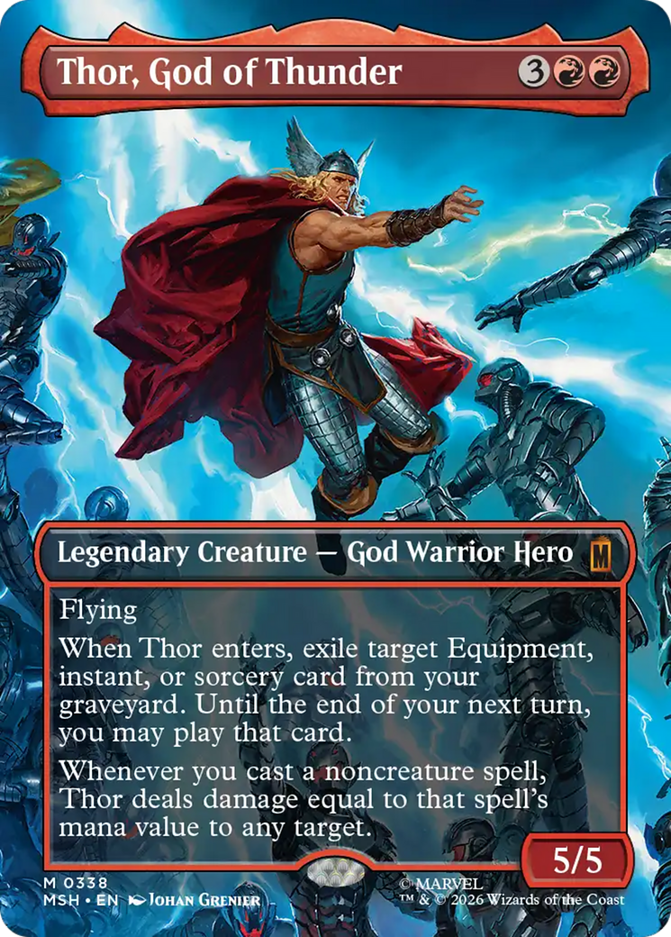 Thor, God of Thunder (Borderless) (0338) [Marvel Super Heroes] | Lots Moore NSW