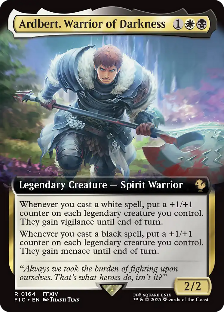 Ardbert, Warrior of Darkness (Extended Art) [FINAL FANTASY Commander] | Lots Moore NSW