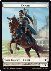 Human // Knight Double-Sided Token [Foundations Tokens] | Lots Moore NSW