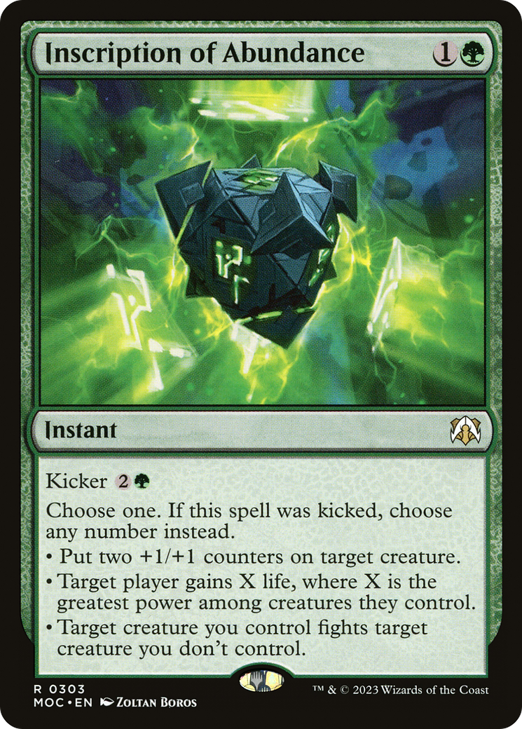 Inscription of Abundance [March of the Machine Commander] | Lots Moore NSW