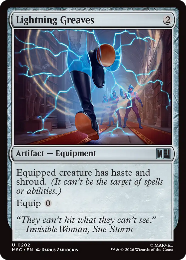 Lightning Greaves (Surge Foil) [Marvel Super Heroes Commander] | Lots Moore NSW