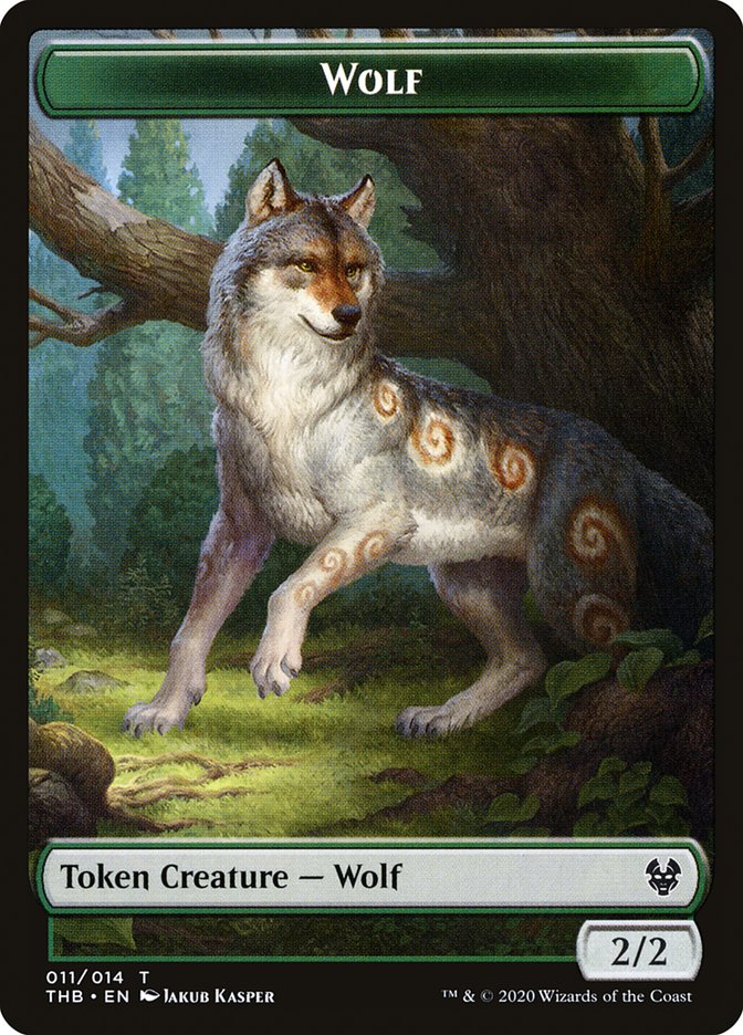 Satyr // Wolf Double-Sided Token [Theros Beyond Death Tokens] | Lots Moore NSW