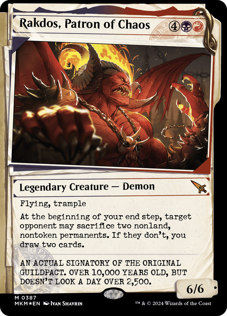 Rakdos, Patron of Chaos (Showcase) (Invisible Ink) [Murders at Karlov Manor] | Lots Moore NSW
