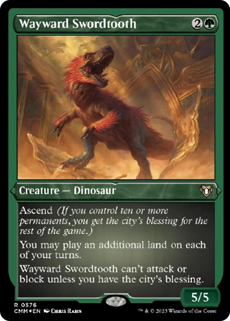 Wayward Swordtooth (Foil Etched) [Commander Masters] | Lots Moore NSW