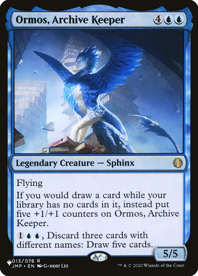 Ormos, Archive Keeper [The List] | Lots Moore NSW