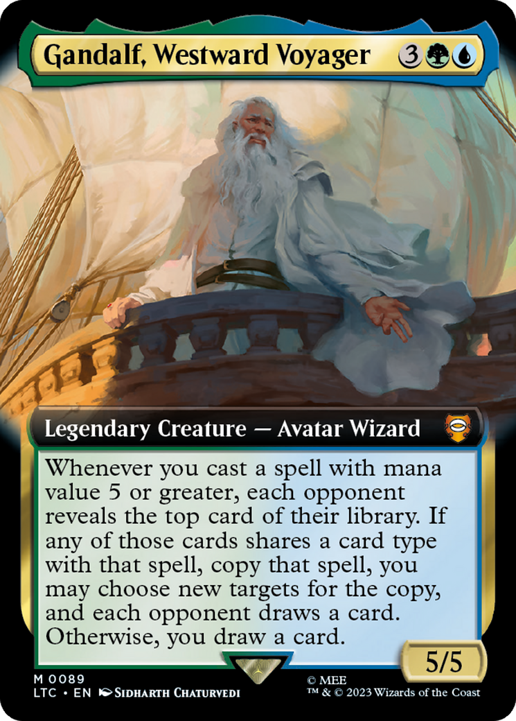 Gandalf, Westward Voyager (Extended Art) [The Lord of the Rings: Tales of Middle-Earth Commander] | Lots Moore NSW