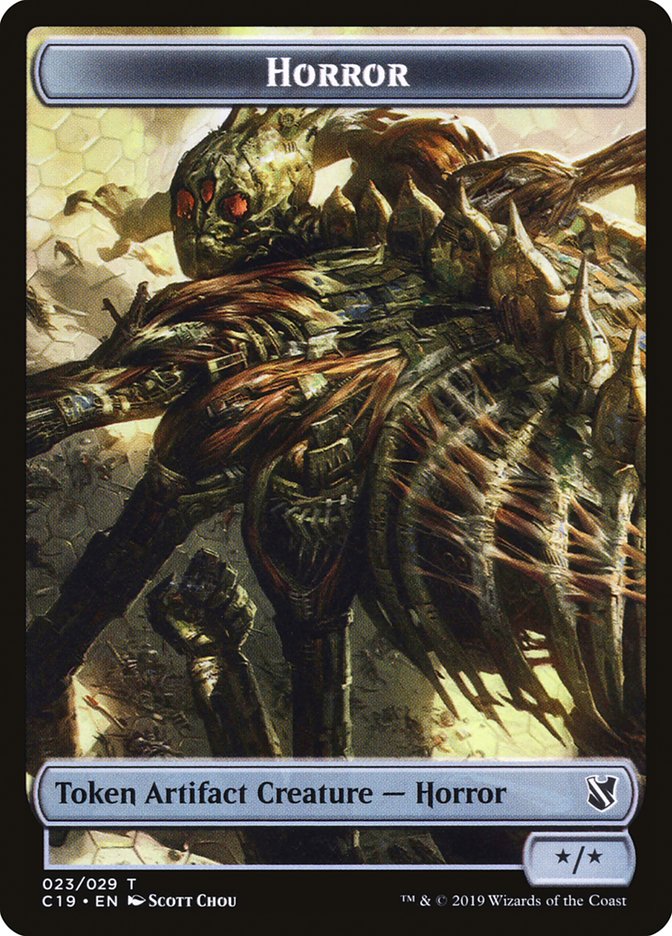 Angel of Sanctions // Horror Double-Sided Token [Commander 2019 Tokens] | Lots Moore NSW