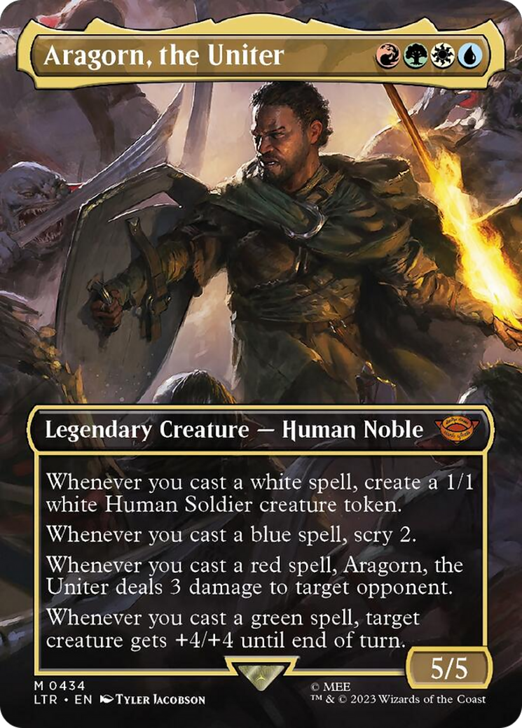 Aragorn, the Uniter (Borderless Alternate Art) [The Lord of the Rings: Tales of Middle-Earth] | Lots Moore NSW