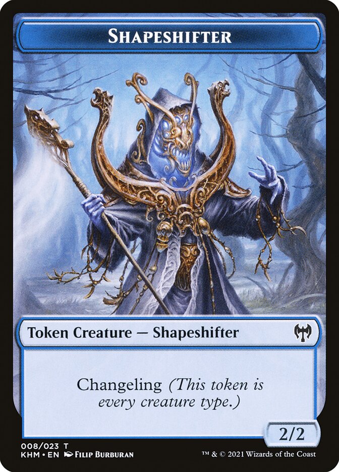 Human Warrior // Shapeshifter Double-Sided Token [Kaldheim Tokens] | Lots Moore NSW