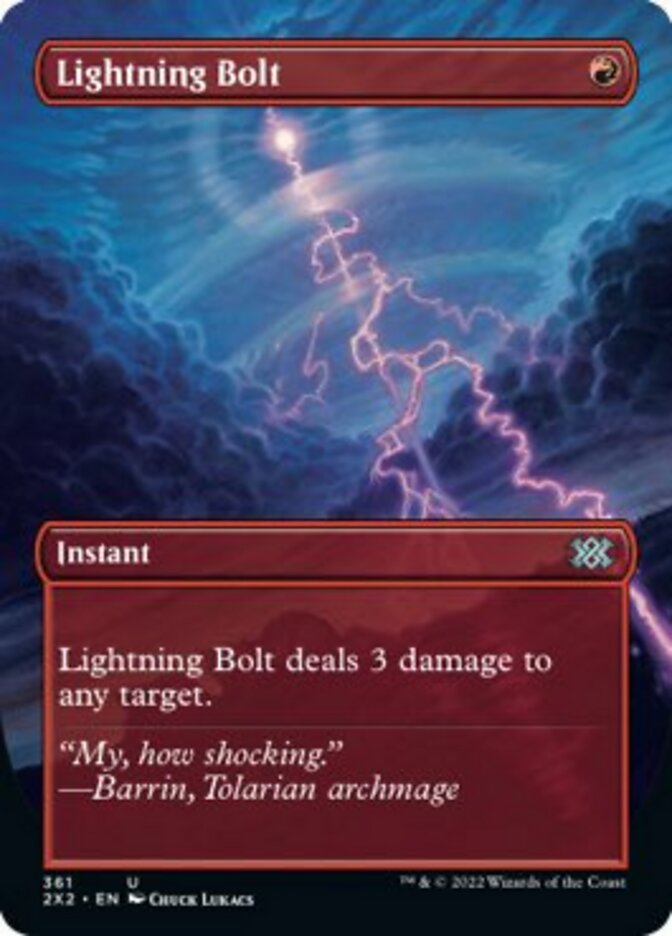 Lightning Bolt (Borderless Alternate Art) [Double Masters 2022] | Lots Moore NSW